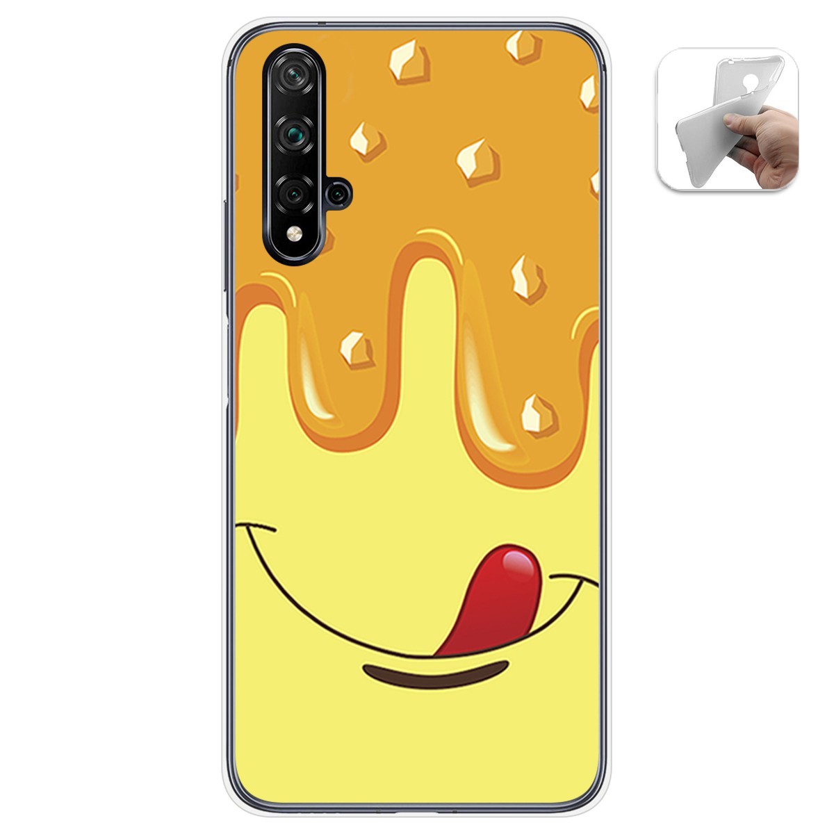Funda Gel Tpu para Huawei Nova 5T / Honor 20 diseño Helado Vainilla Dibujos