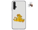 Funda Gel Tpu para Huawei Nova 5T / Honor 20 diseño Leones Dibujos