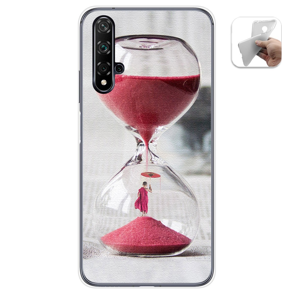 Funda Gel Tpu para Huawei Nova 5T / Honor 20 diseño Reloj Dibujos