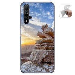 Funda Gel Tpu para Huawei Nova 5T / Honor 20 diseño Sunset Dibujos