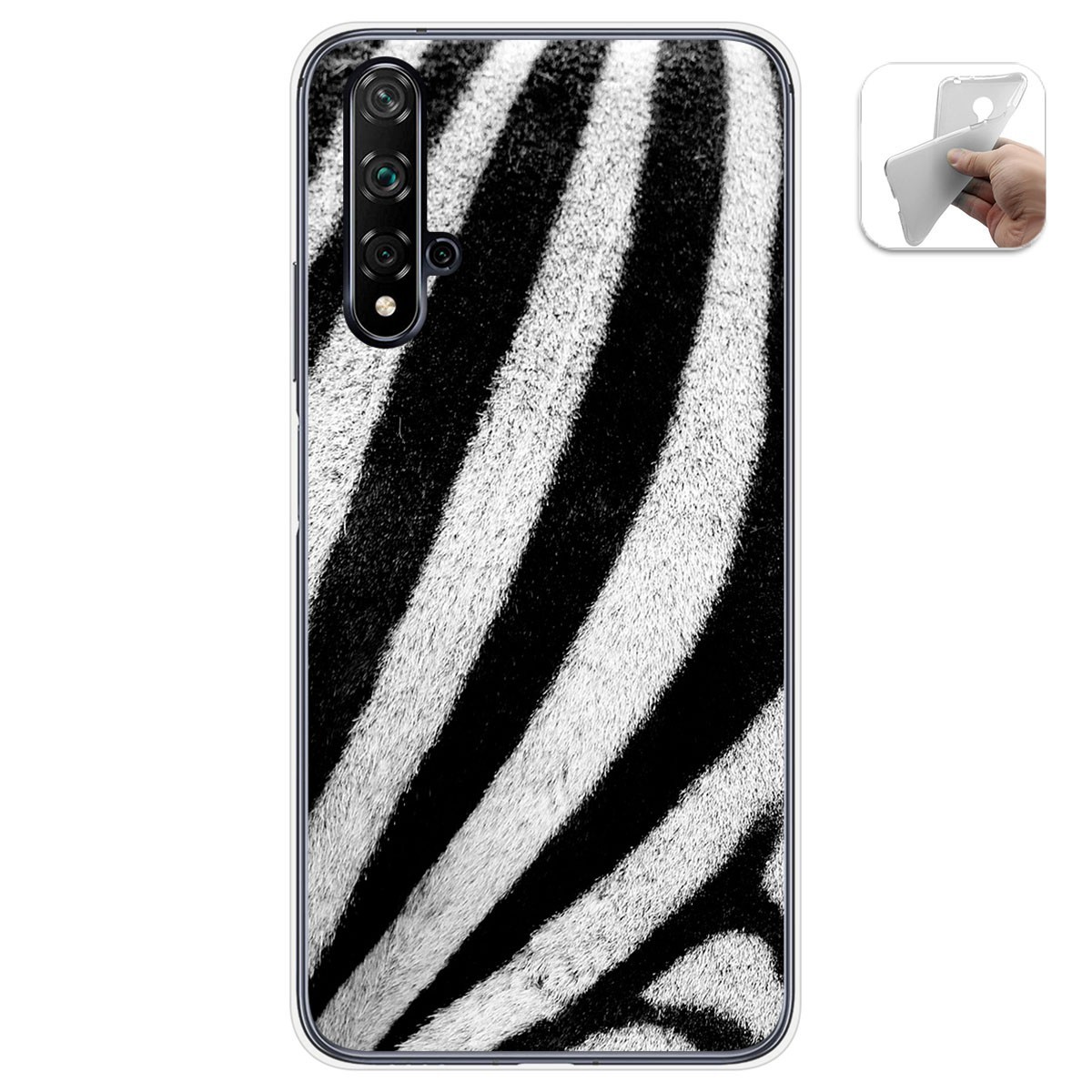 Funda Gel Tpu para Huawei Nova 5T / Honor 20 diseño Animal 02 Dibujos