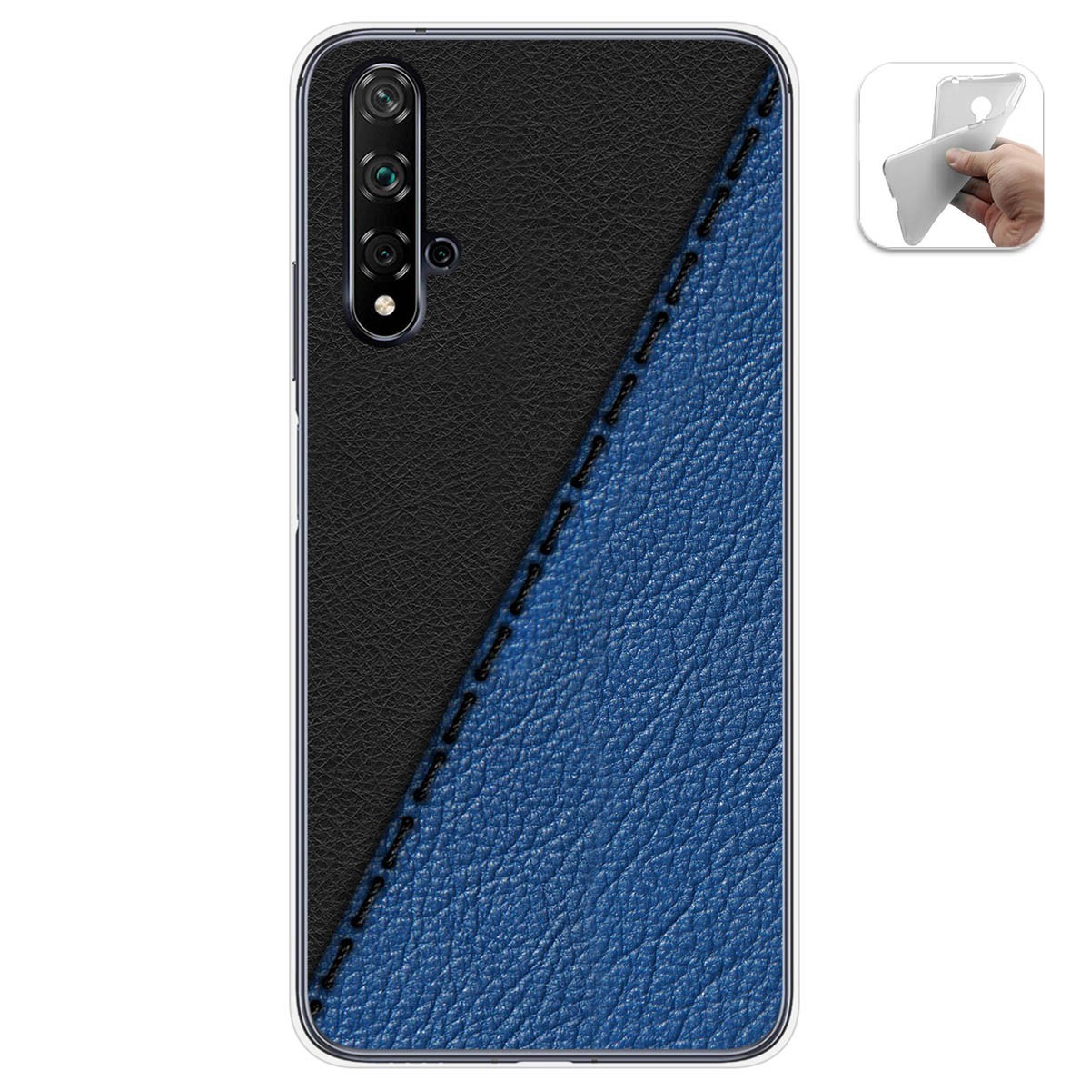 Funda Gel Tpu para Huawei Nova 5T / Honor 20 diseño Cuero 02 Dibujos