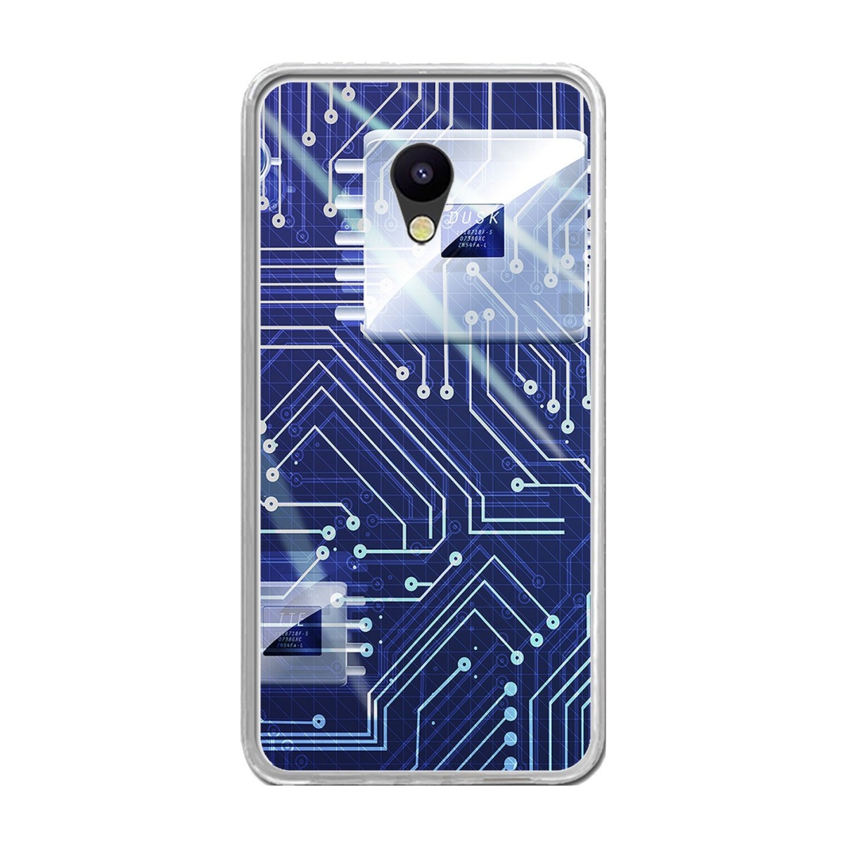 Funda Gel Tpu para Meizu M5 Note Diseño Circuito Dibujos