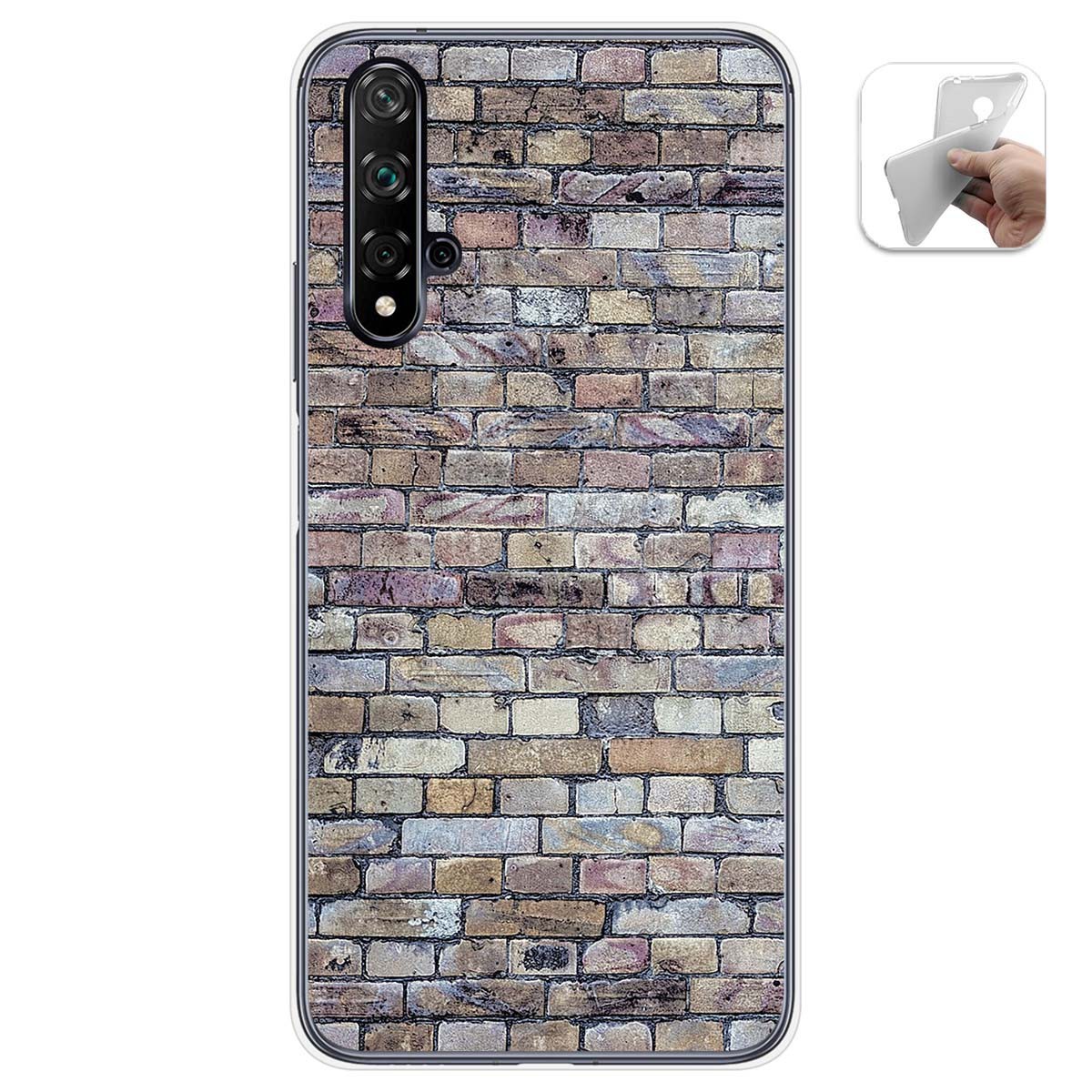 Funda Gel Tpu para Huawei Nova 5T / Honor 20 diseño Ladrillo 02 Dibujos
