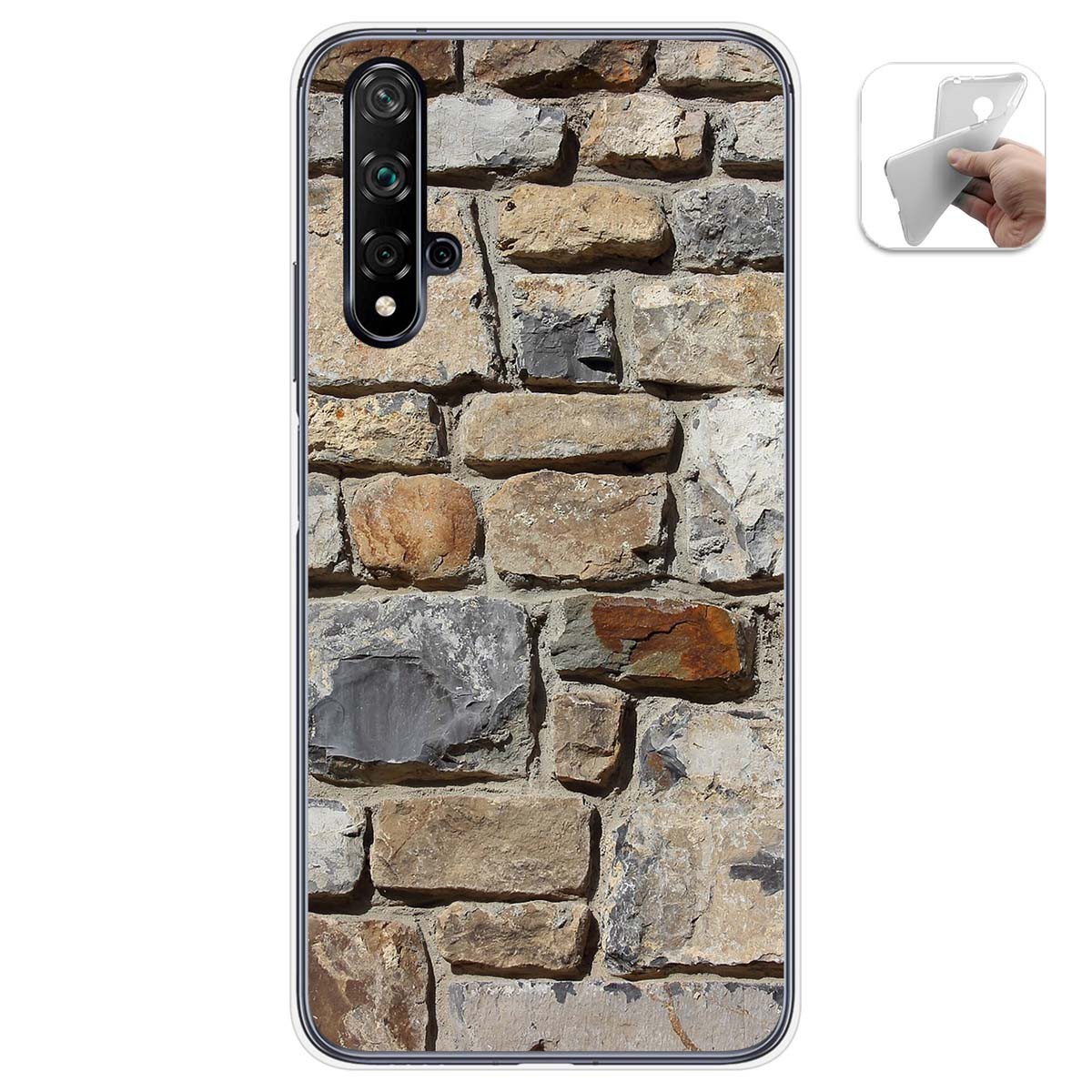 Funda Gel Tpu para Huawei Nova 5T / Honor 20 diseño Ladrillo 03 Dibujos