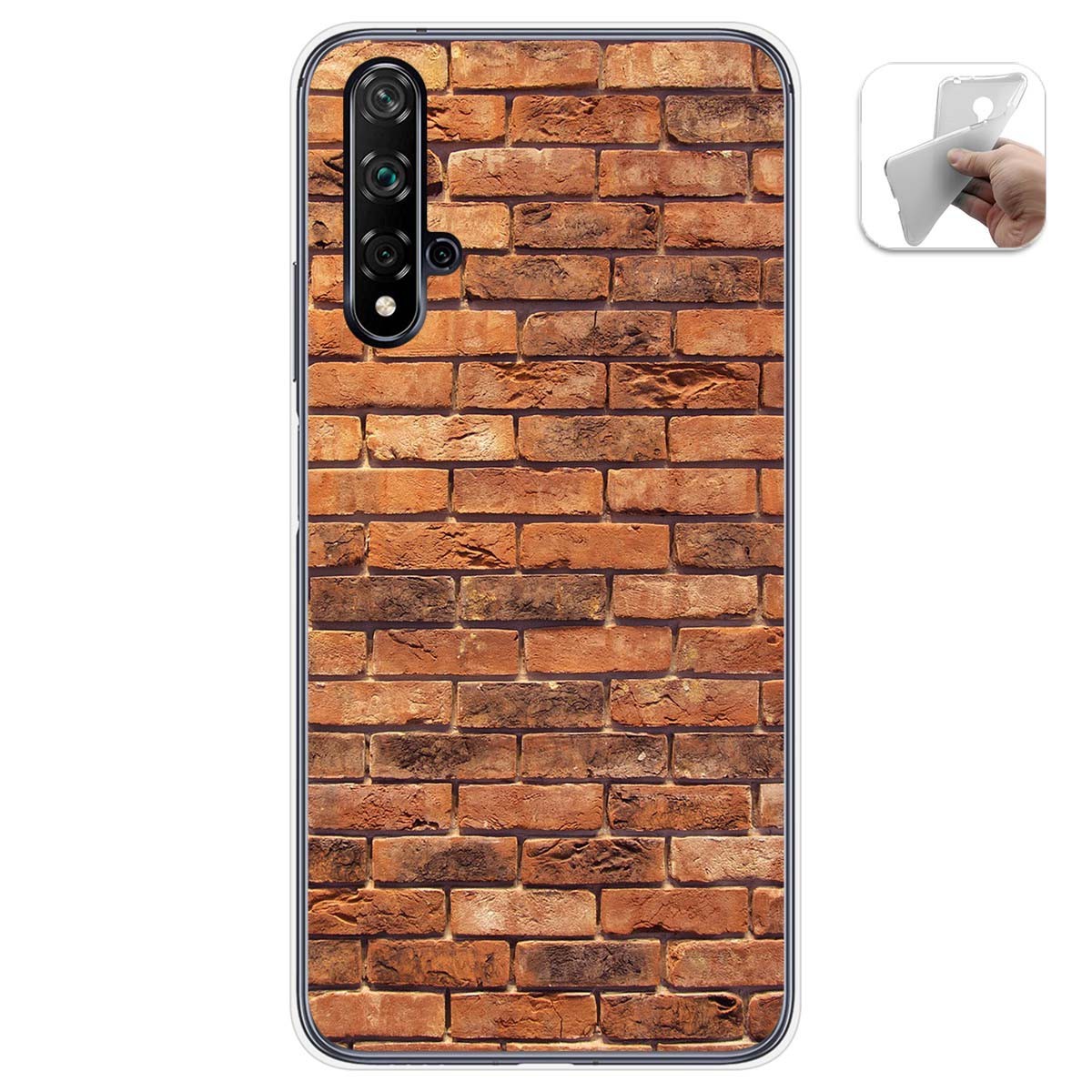 Funda Gel Tpu para Huawei Nova 5T / Honor 20 diseño Ladrillo 04 Dibujos