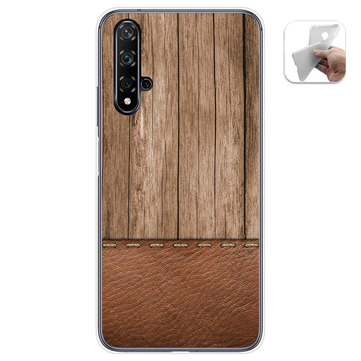 Funda Gel Tpu para Huawei Nova 5T / Honor 20 diseño Madera 09 Dibujos