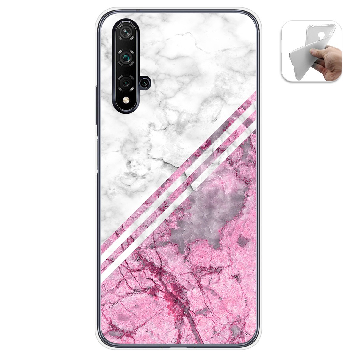 Funda Gel Tpu para Huawei Nova 5T / Honor 20 diseño Mármol 03 Dibujos