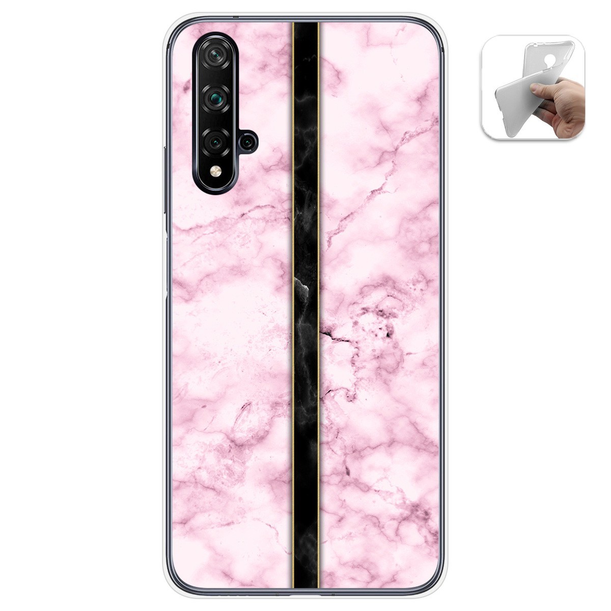 Funda Gel Tpu para Huawei Nova 5T / Honor 20 diseño Mármol 04 Dibujos