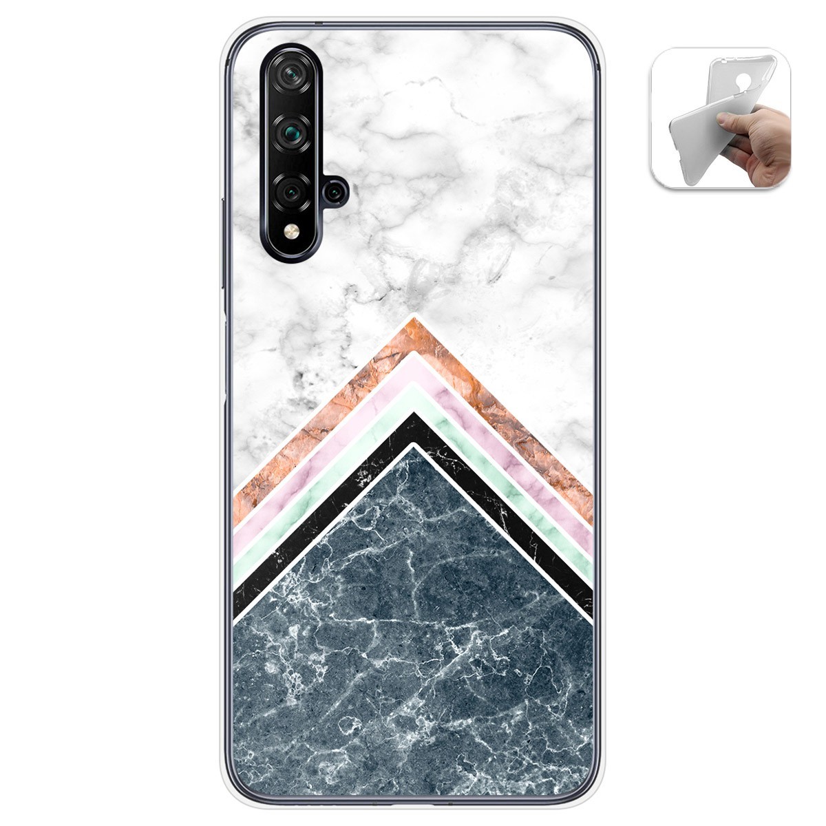 Funda Gel Tpu para Huawei Nova 5T / Honor 20 diseño Mármol 05 Dibujos