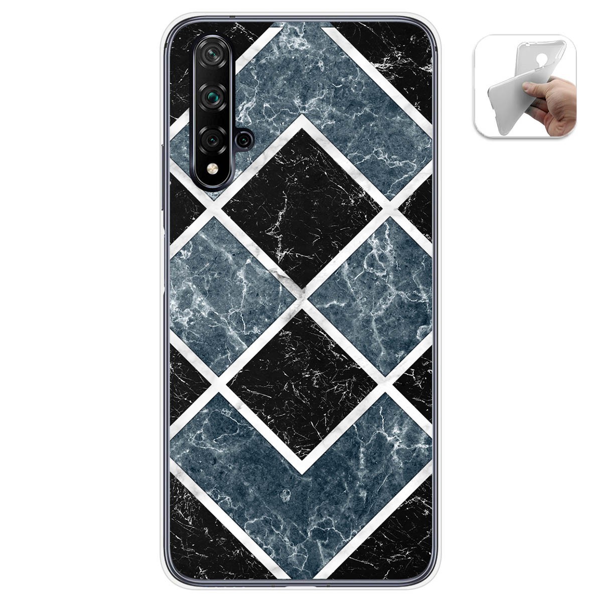 Funda Gel Tpu para Huawei Nova 5T / Honor 20 diseño Mármol 06 Dibujos