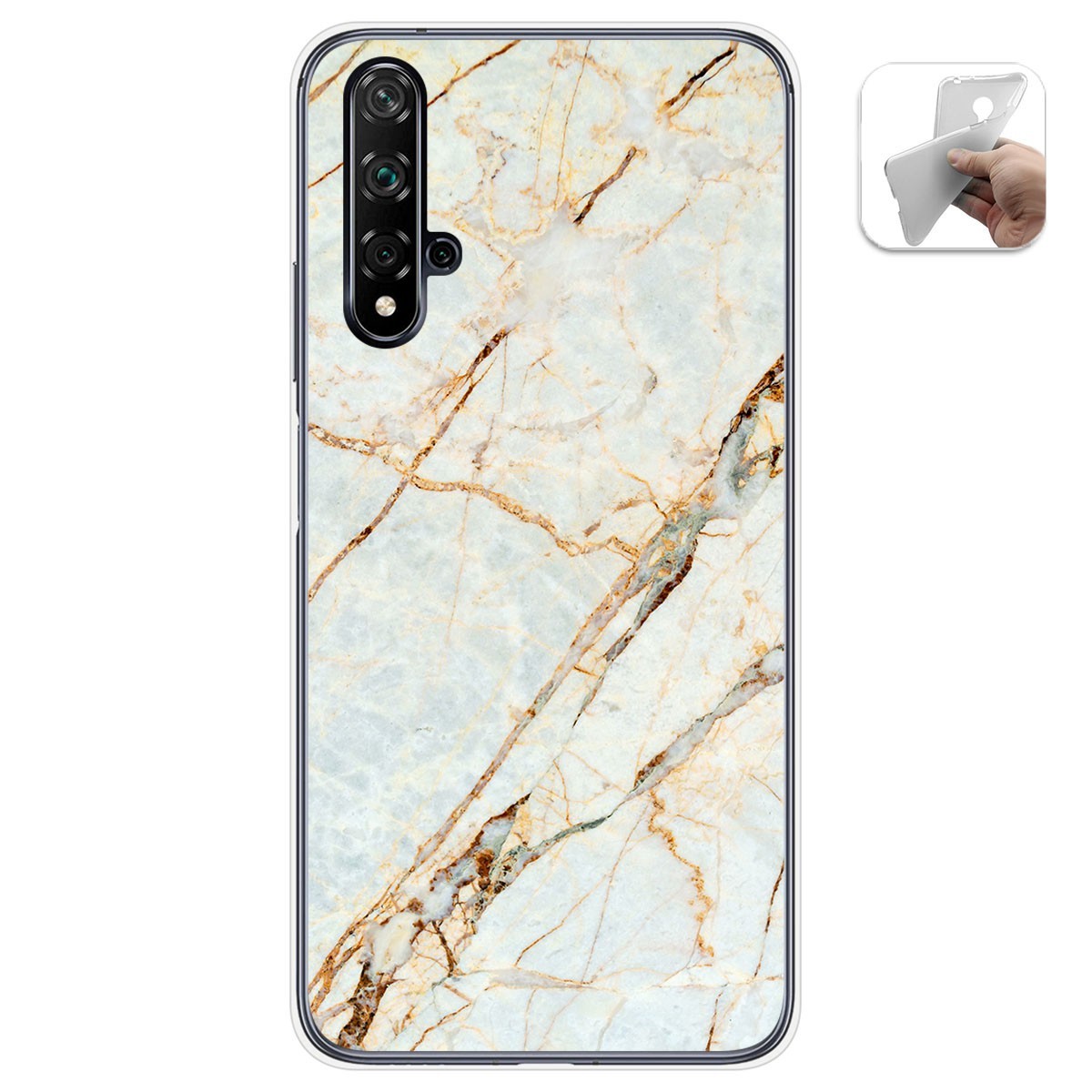 Funda Gel Tpu para Huawei Nova 5T / Honor 20 diseño Mármol 13 Dibujos