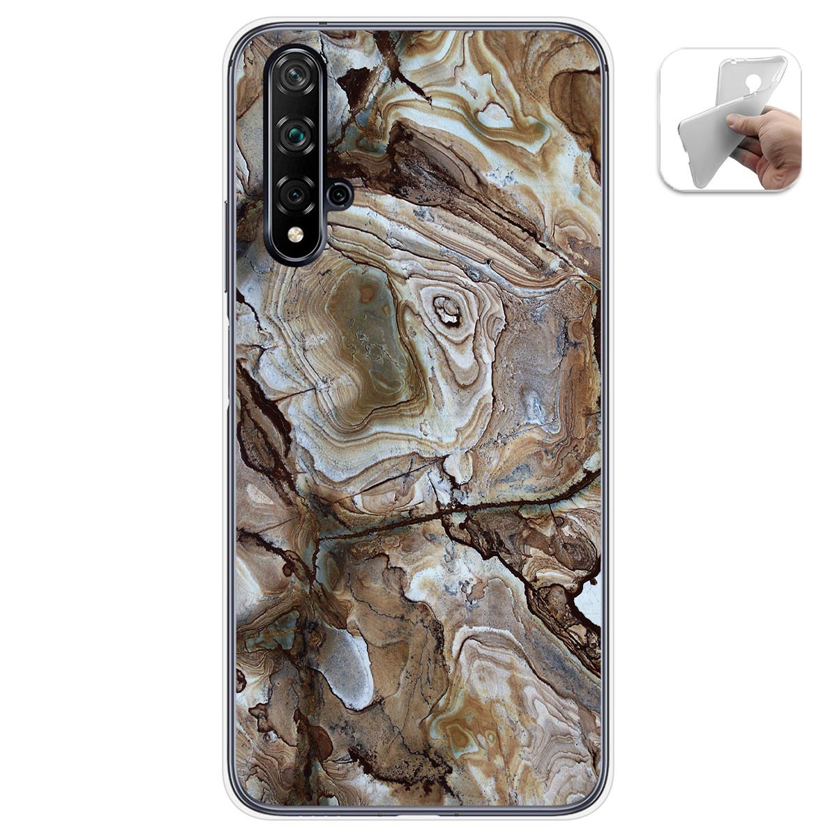 Funda Gel Tpu para Huawei Nova 5T / Honor 20 diseño Mármol 14 Dibujos
