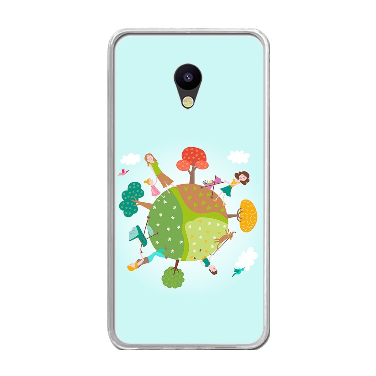 Funda Gel Tpu para Meizu M5 Note Diseño Familia Dibujos