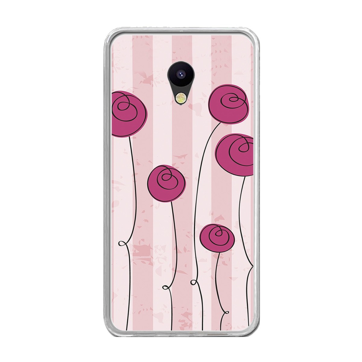Funda Gel Tpu para Meizu M5 Note Diseño Flores Vintage Dibujos
