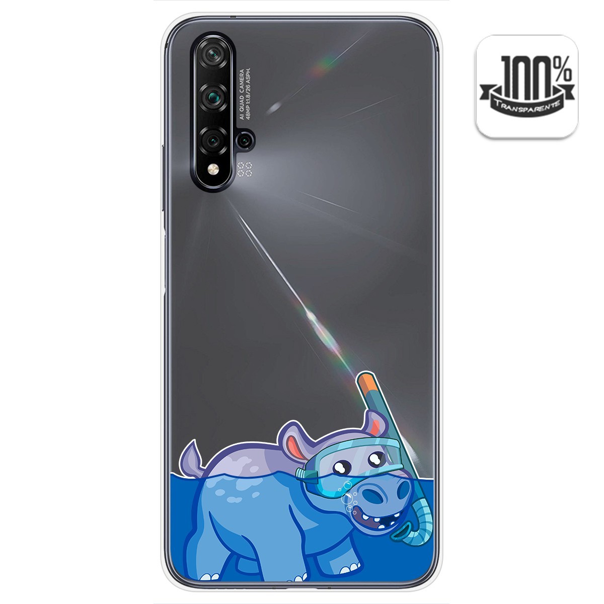 Funda Gel Transparente para Huawei Nova 5T / Honor 20 diseño Hipo Dibujos