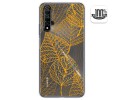 Funda Gel Transparente para Huawei Nova 5T / Honor 20 diseño Hojas Dibujos
