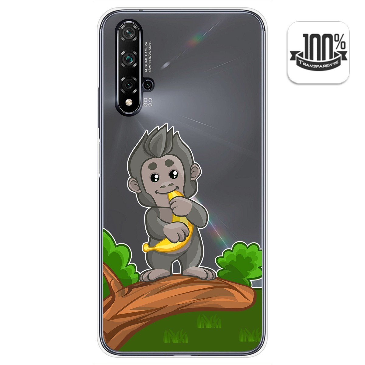 Funda Gel Transparente para Huawei Nova 5T / Honor 20 diseño Mono Dibujos
