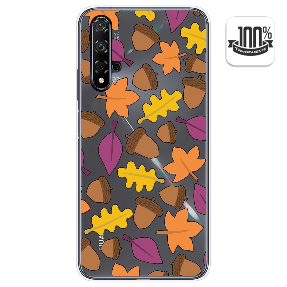 Funda Gel Transparente para Huawei Nova 5T / Honor 20 diseño Otoño Dibujos