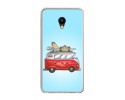 Funda Gel Tpu para Meizu M5 Note Diseño Furgoneta Dibujos
