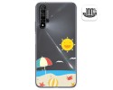 Funda Gel Transparente para Huawei Nova 5T / Honor 20 diseño Playa Dibujos