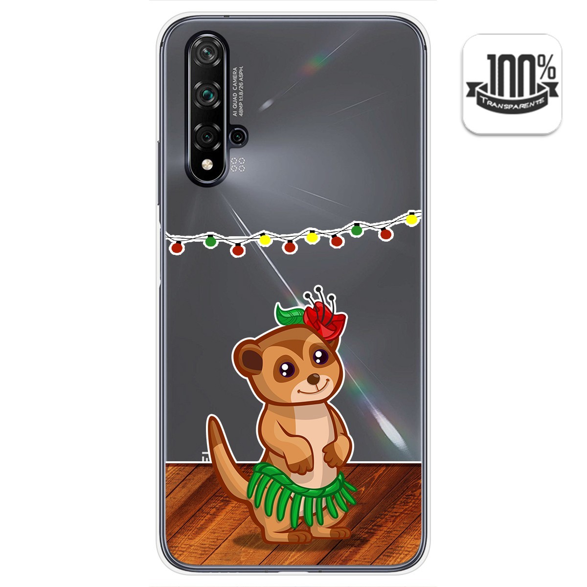 Funda Gel Transparente para Huawei Nova 5T / Honor 20 diseño Suricata Dibujos