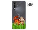 Funda Gel Transparente para Huawei Nova 5T / Honor 20 diseño Tigre Dibujos