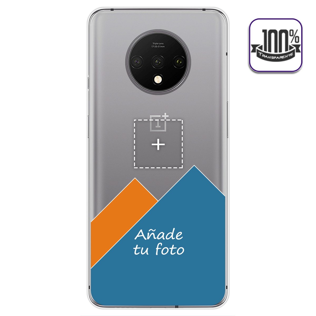 Personaliza tu Funda Gel 100% Transparente con tu Fotografia para Oneplus 7T dibujo personalizada