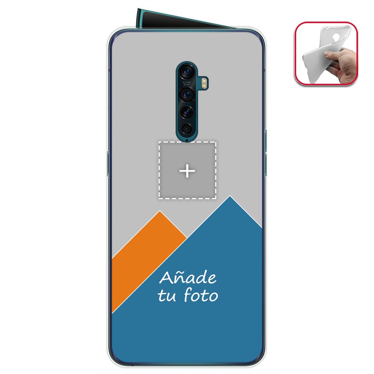 Personaliza tu Funda Gel Mate con tu Fotografia para Oppo Reno 2 dibujo personalizada