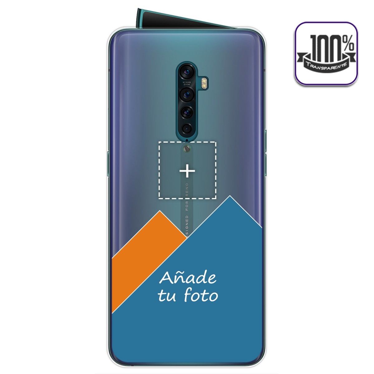Personaliza tu Funda Gel 100% Transparente con tu Fotografia para Oppo Reno 2 dibujo personalizada
