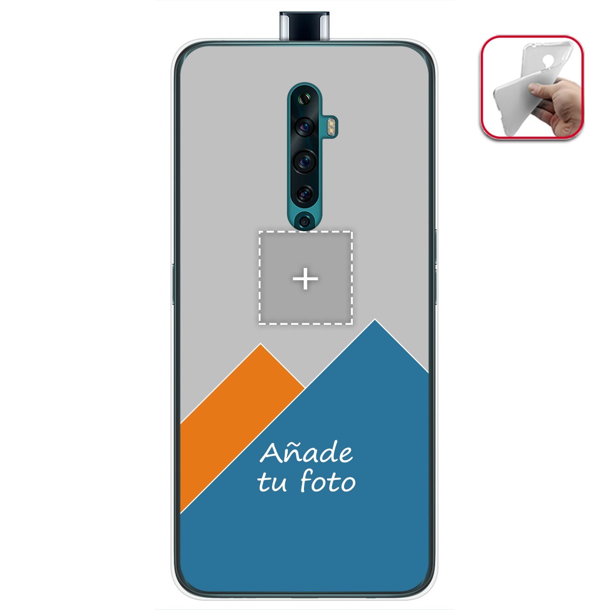 Personaliza tu Funda Gel Mate con tu Fotografia para Oppo Reno 2Z dibujo personalizada