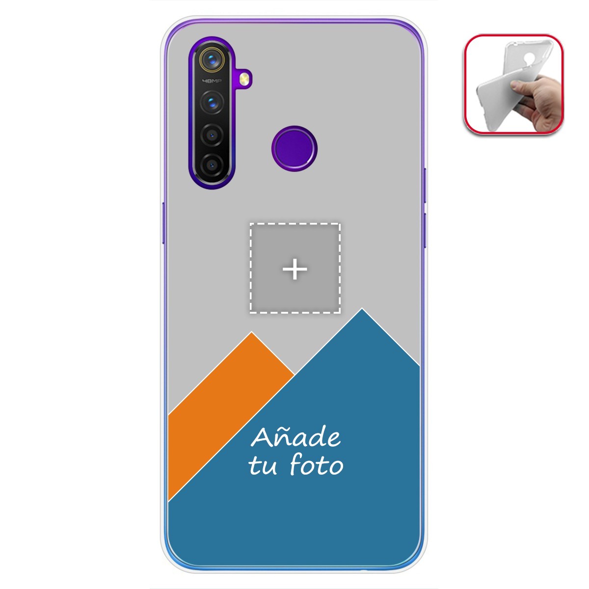 Personaliza tu Funda Gel Mate con tu Fotografia para Realme 5 Pro dibujo personalizada