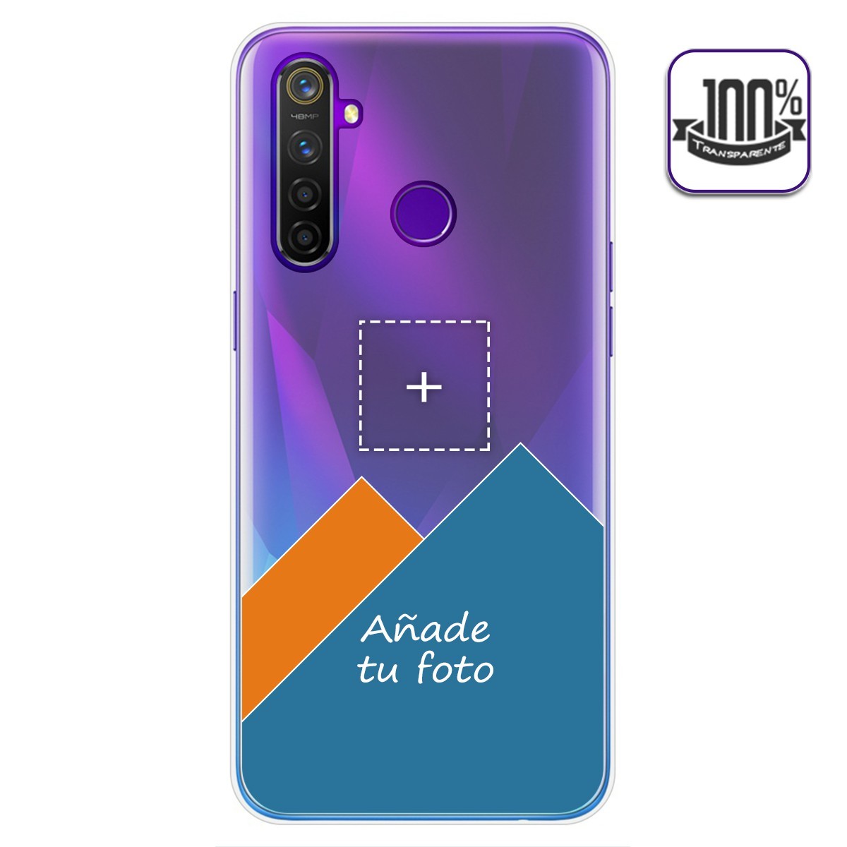 Personaliza tu Funda Gel 100% Transparente con tu Fotografia para Realme 5 Pro dibujo personalizada