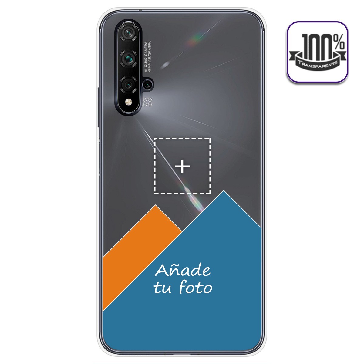 Personaliza tu Funda Gel 100% Transparente con tu Fotografia para Huawei Nova 5T / Honor 20 dibujo personalizada