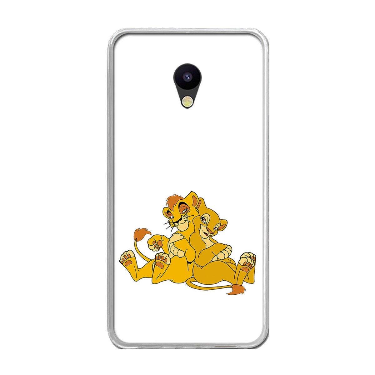 Funda Gel Tpu para Meizu M5 Note Diseño Leones Dibujos