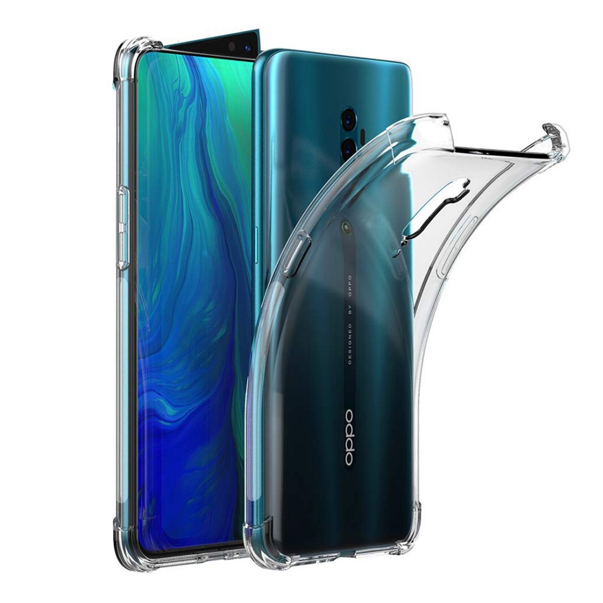 Funda Gel Tpu Anti-Shock Transparente para Oppo Reno 2