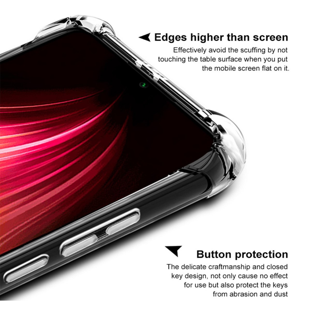 Funda Gel Tpu Anti-Shock Transparente para Xiaomi Redmi Note 8 (2019/2021)