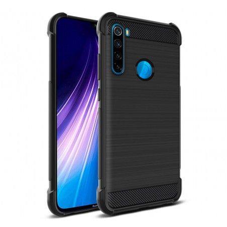 Funda Gel Tpu Anti-Shock Carbon Negra para Xiaomi Redmi Note 8 (2019/2021)