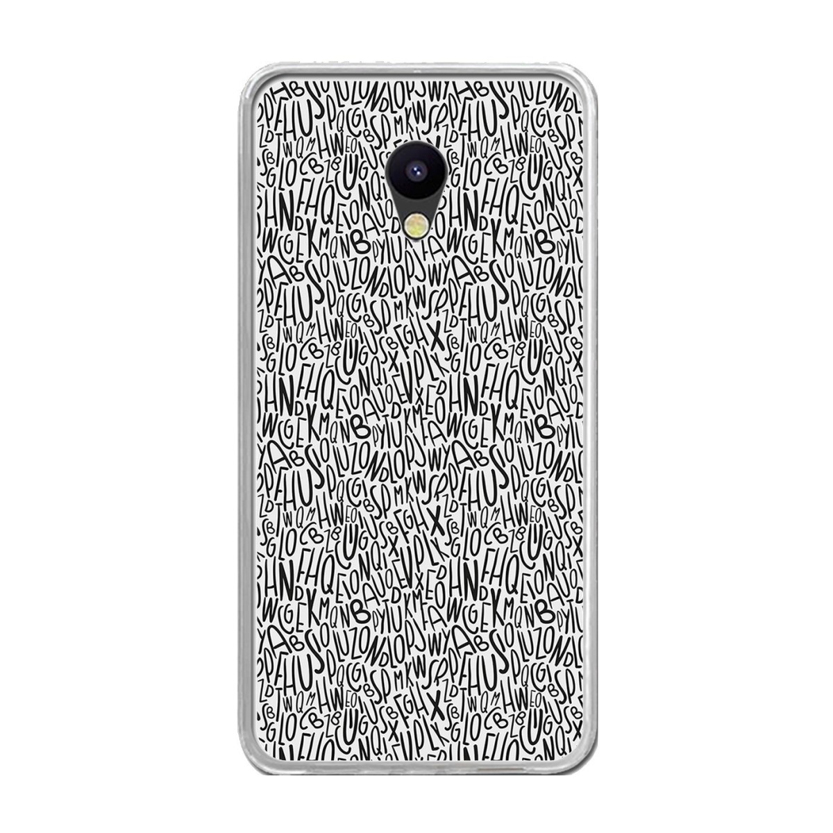 Funda Gel Tpu para Meizu M5 Note Diseño Letras Dibujos