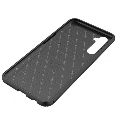 Funda Gel Tpu Tipo Carbon Negra para Realme X2