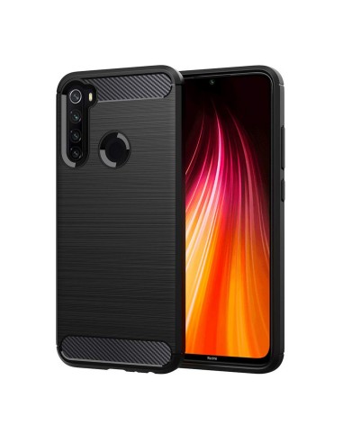 Funda Gel Tpu Tipo Carbon Negra para Xiaomi Redmi Note 8 (2019/2021)