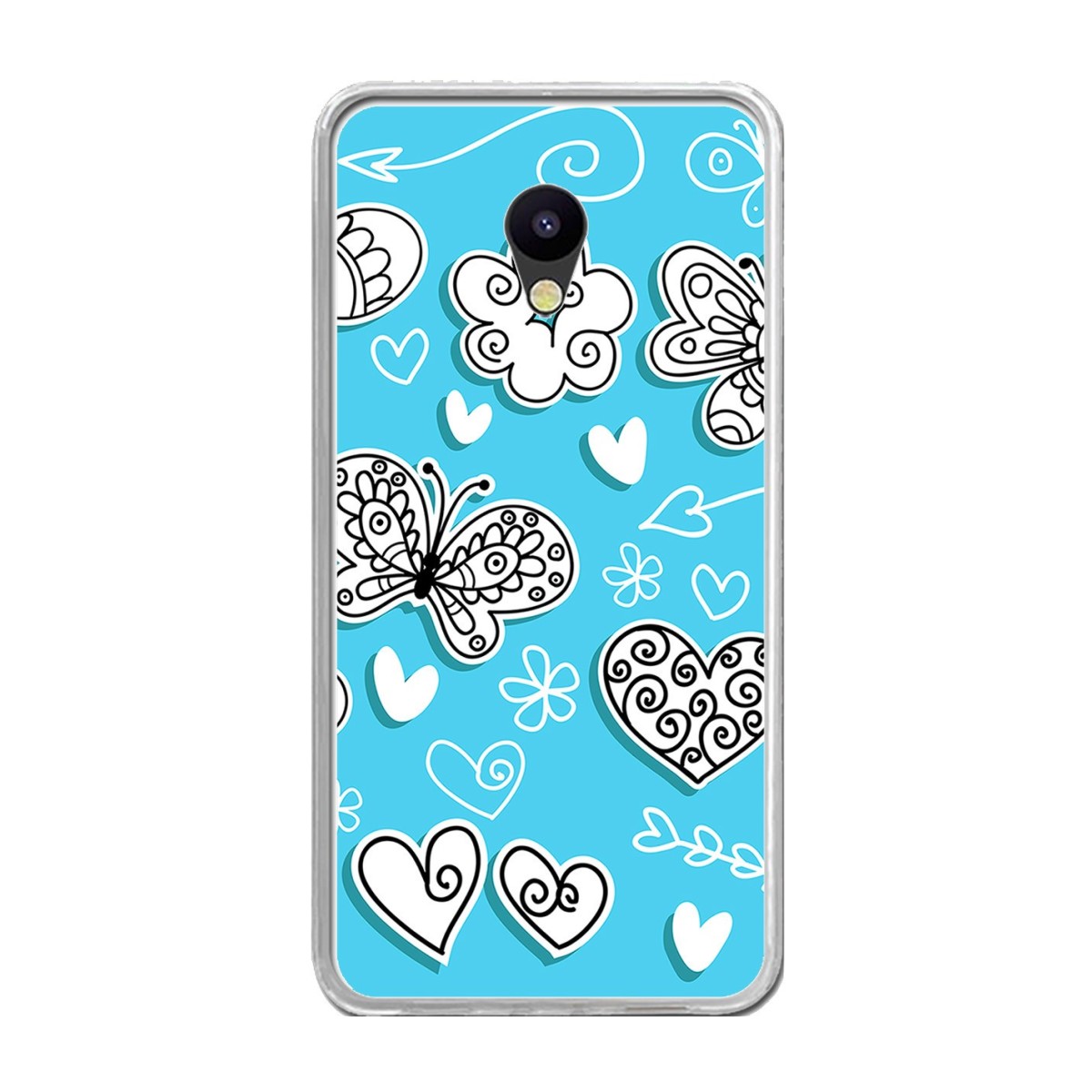 Funda Gel Tpu para Meizu M5 Note Diseño Mariposas Dibujos