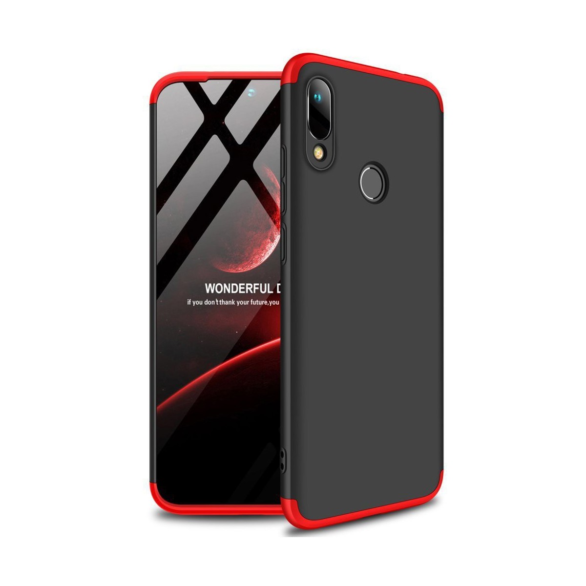 Funda Carcasa GKK 360 para Huawei Y6 2019 / Y6s 2019 Color Negra / Roja