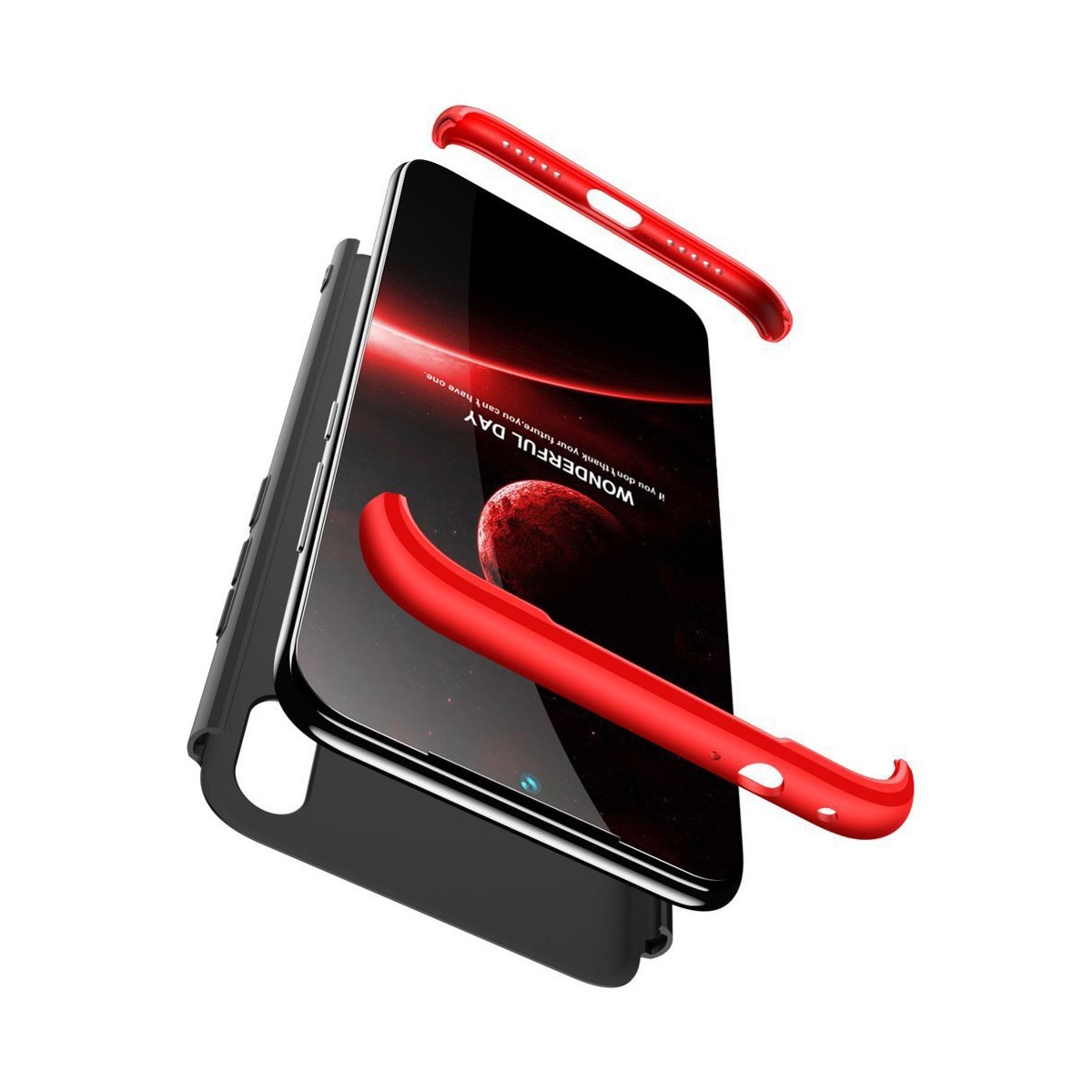 Funda Carcasa GKK 360 para Huawei Y6 2019 / Y6s 2019 Color Negra / Roja