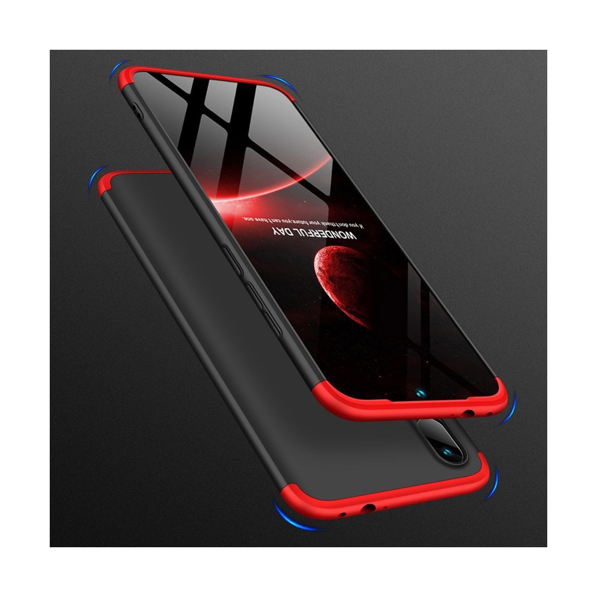 Funda Carcasa GKK 360 para Huawei Y6 2019 / Y6s 2019 Color Negra / Roja