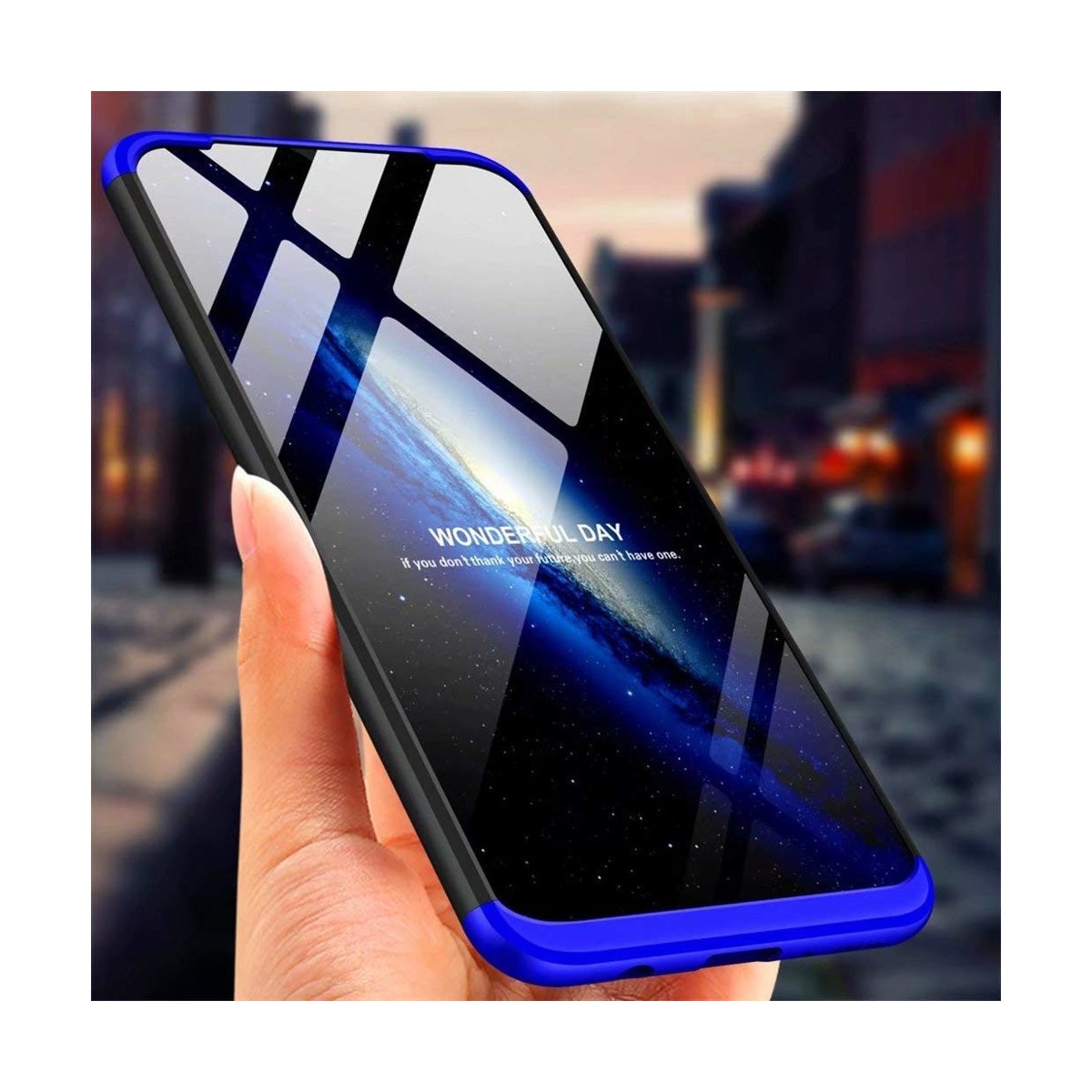Funda Carcasa GKK 360 para Samsung Galaxy A40 Color Negra / Azul