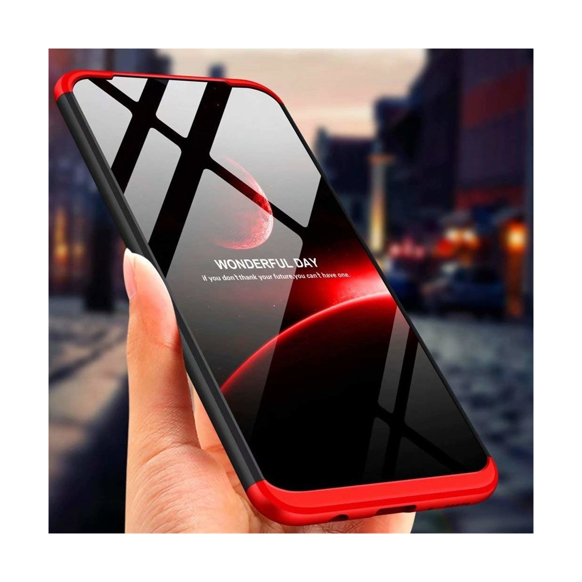 Funda Carcasa GKK 360 para Samsung Galaxy A40 Color Negra / Roja