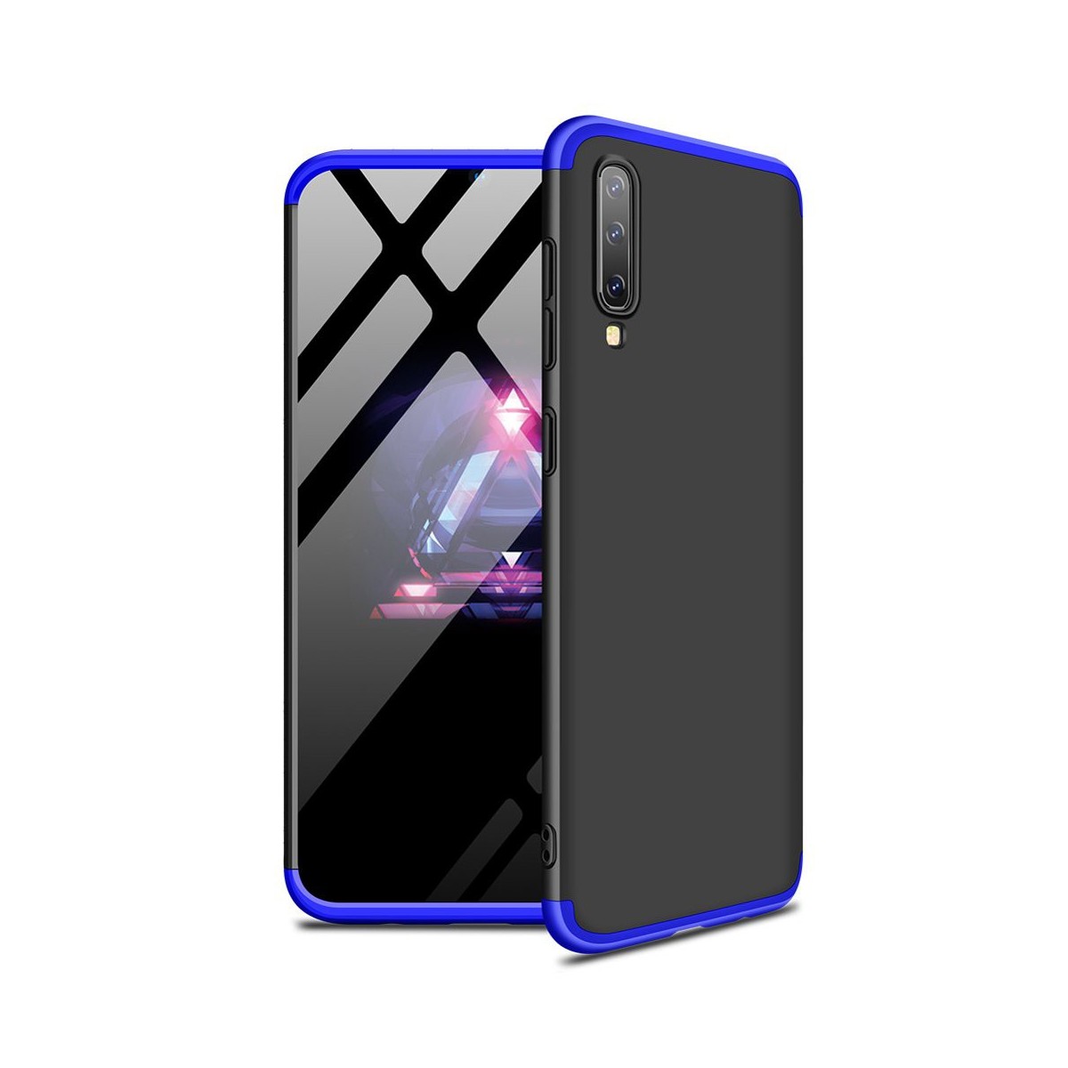 Funda Carcasa GKK 360 para Samsung Galaxy A70 Color Negra / Azul