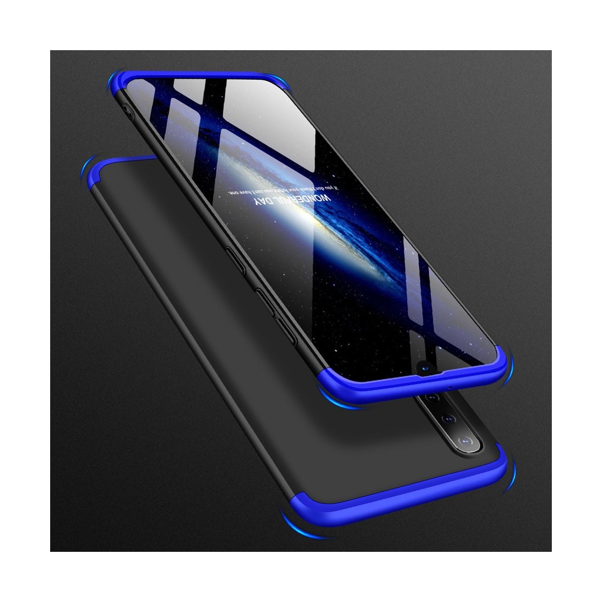 Funda Carcasa GKK 360 para Samsung Galaxy A70 Color Negra / Azul