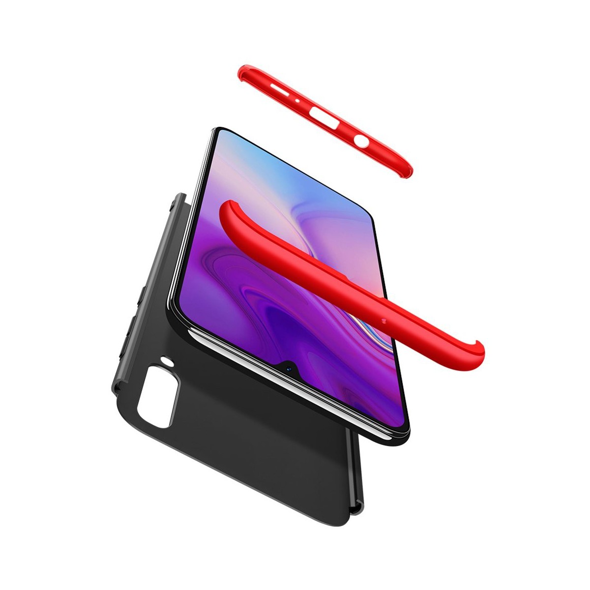 Funda Carcasa GKK 360 para Samsung Galaxy A70 Color Negra / Roja